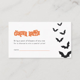 Cartão De Visita Placa Raffle de Fralda do Bats Halloween