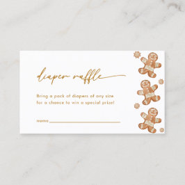 Cartão De Visita Placa Raffle Fralda Chá de fraldas Pão-de-Pão