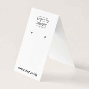 Cartão De Visita Placa retentora vertical com logotipo no topo