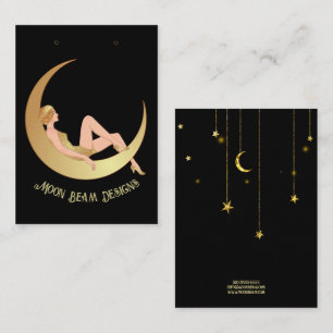 Cartão De Visita Placa Vintage Moon Earration