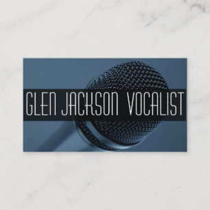 Cartão De Visita Placa vocalista para cantor profissional moderno