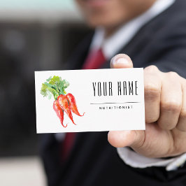 Cartão De Visita Placas De Água Simples Dieticianas Nutricionais