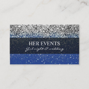 Cartão De Visita Placas de Design de Glitter Chic para Gerenciador 