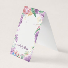 Cartão De Visita Placas de exibição coloridas com Primavera de fram