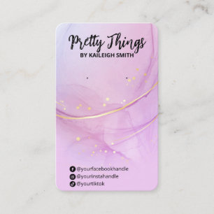 Cartão De Visita Placas de exibição com anel de álcool púrpura