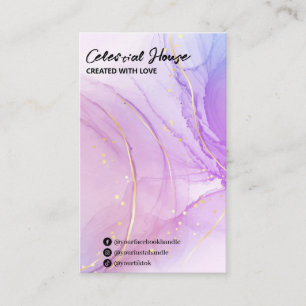 Cartão De Visita Placas de exibição com Roxo de Tinta Álcool