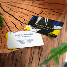 Cartão De Visita Placas de tinta - Amarelo e Azul