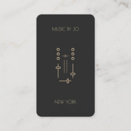 Cartão De Visita Placas DJ personalizadas preto e amarelo 2018