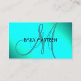 Cartão De Visita Placas personalizadas para monogramas coloridos co