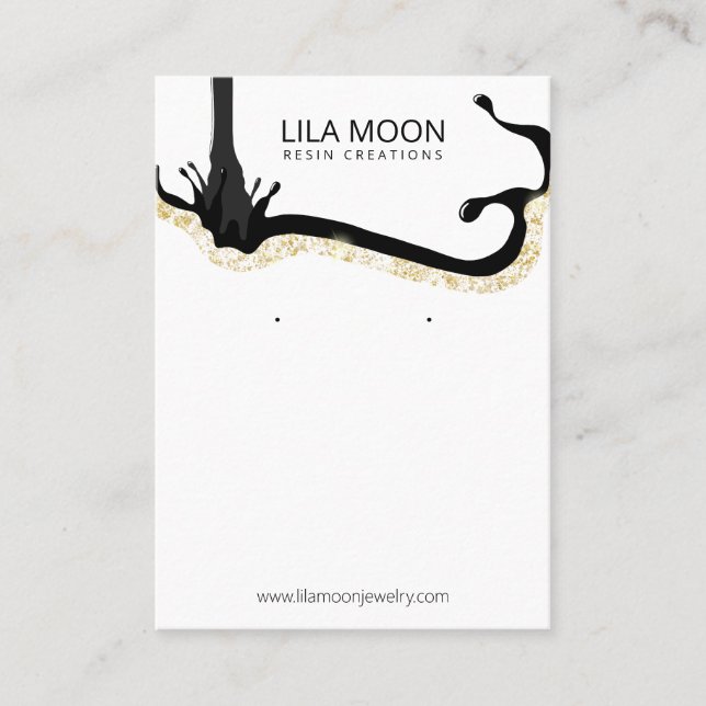 Cartão De Visita Placas Resin Themed Earration (Frente)