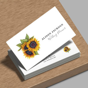 Cartão De Visita Planeador de casamento elegante moderno do buquê d