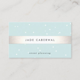 Cartão De Visita Planeador de Eventos de Estrelas Brancas Stripadas