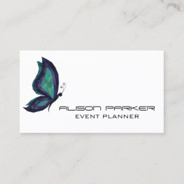 Cartão De Visita Planeador de eventos geométrico da borboleta de al