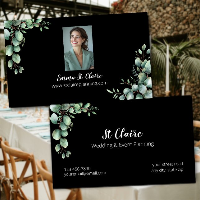 Cartão De Visita Planejador de Casamento e Eventos (Criador carregado)
