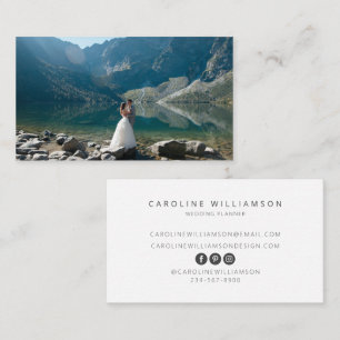 Cartão De Visita Planejador de Casamento Fotografia Elegante Modern