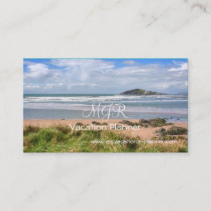 Cartão De Visita Planejador de Destino para Férias de Viagem no Rei