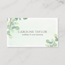 Cartão De Visita Planejador de Evento de Casamento de Aquarela Euca