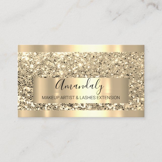 Cartão De Visita Planejador de Evento de Lash de Artista de Makeup  (Frente)