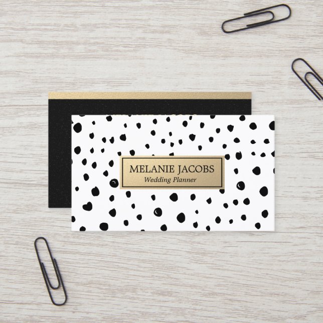 Cartão De Visita planejador de evento elegante (Frente/Verso In Situ)