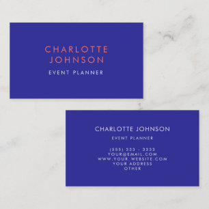 Cartão De Visita Planejador de evento profissional moderno