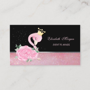 Cartão De Visita Planejador de Eventos Baby Flamingo