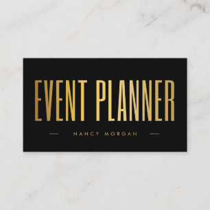 Cartão De Visita Planejador De Eventos Código Qr Logotipo Preto E D