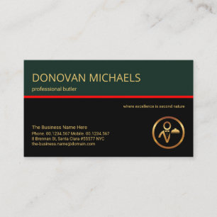 Cartão De Visita Planejador de Eventos de Botões de Linha Vermelha