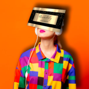 Cartão De Visita Planejador de Eventos de Hairdresser Dourado Profi