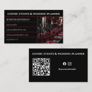 Cartão De Visita planejador de eventos e casamentos góticos vitoria