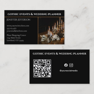 Cartão De Visita planejador de eventos e casamentos góticos vitoria