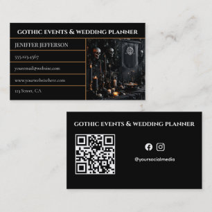 Cartão De Visita planejador de eventos e casamentos góticos vitoria