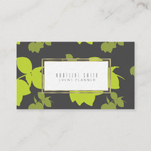 Cartão De Visita Planejador de Eventos Elegante Florista Floral Lim