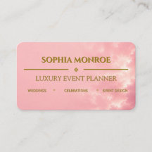Planejador de Eventos Rosa e Dourado