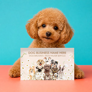 Cartão De Visita Planejador de festa de aniversário de cachorro beg