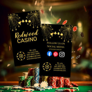 Cartão De Visita planejador de festas de hotéis de jogos de casino