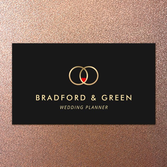 Cartão De Visita Planejador Oficial de Casamento (Criador carregado)