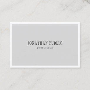 Cartão De Visita Planície Branca de Modelo simples e minimalista mo