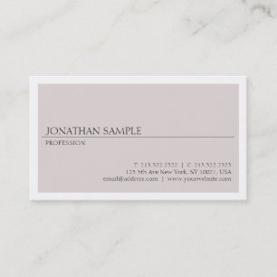 Cartão De Visita Planície chique minimalista criativa do design