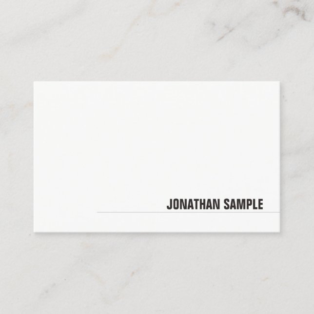 Cartão De Visita Planície Elegante Mínima e Moderna e Tácil (Frente)