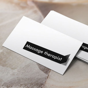 Cartão De Visita Planície minimalista da terapia da massagem