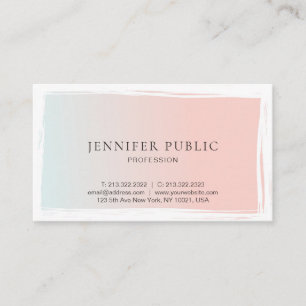 Cartão De Visita Planície na moda criativa moderna do design