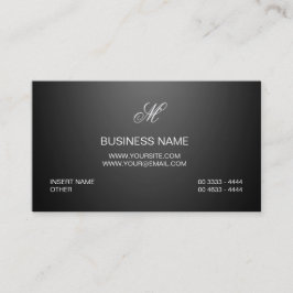 Cartão De Visita Planície preta Luxe elegante do logotipo