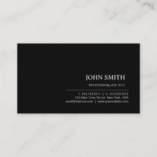 Cartão De Visita Planície profissional mínima elegante moderna, pre