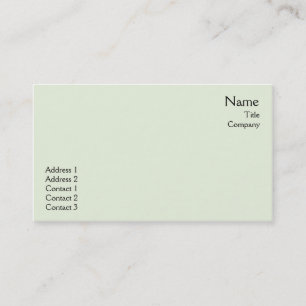 Cartão De Visita Planície verde - negócio