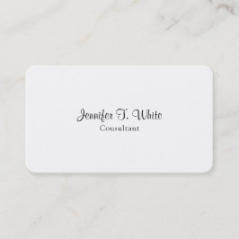 Cartão De Visita Planilha profissional branca minimalista clássica