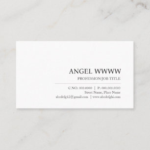 Cartão De Visita Planilha profissional minimalista personalizada