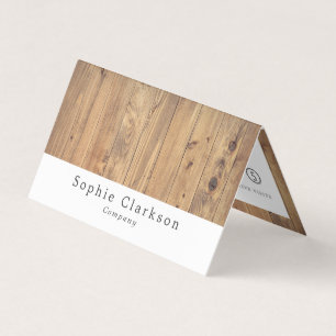 Cartão De Visita Planks Brown Wooden, dupla lealdade russa