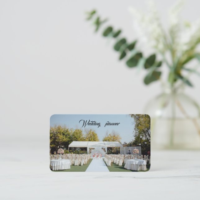 Cartão De Visita Planner de Casamento (Em pé/Frente)