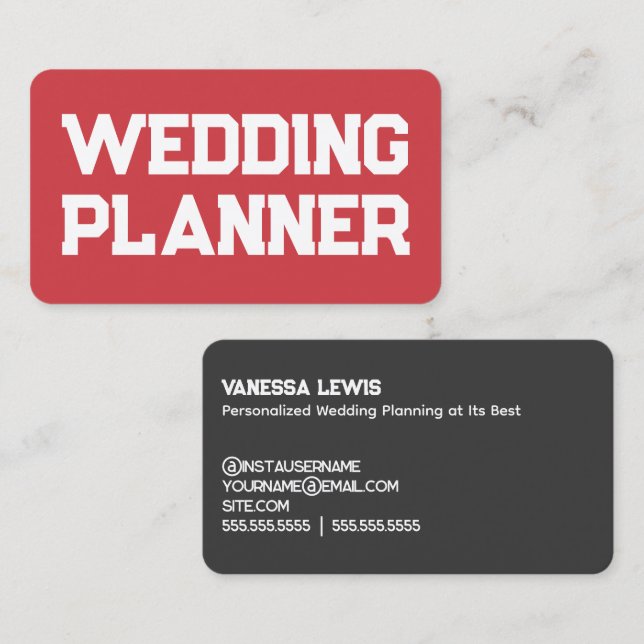 Cartão De Visita Planner de Casamento (Frente/Verso)