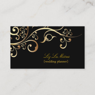 Cartão De Visita Planner de Casamento PixDezines, espirais ornament